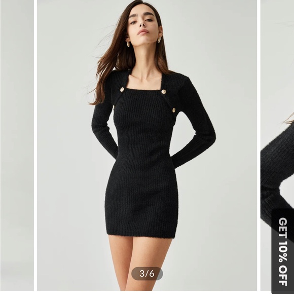 NWT Black Commense sweater dress - Picture 3 of 7